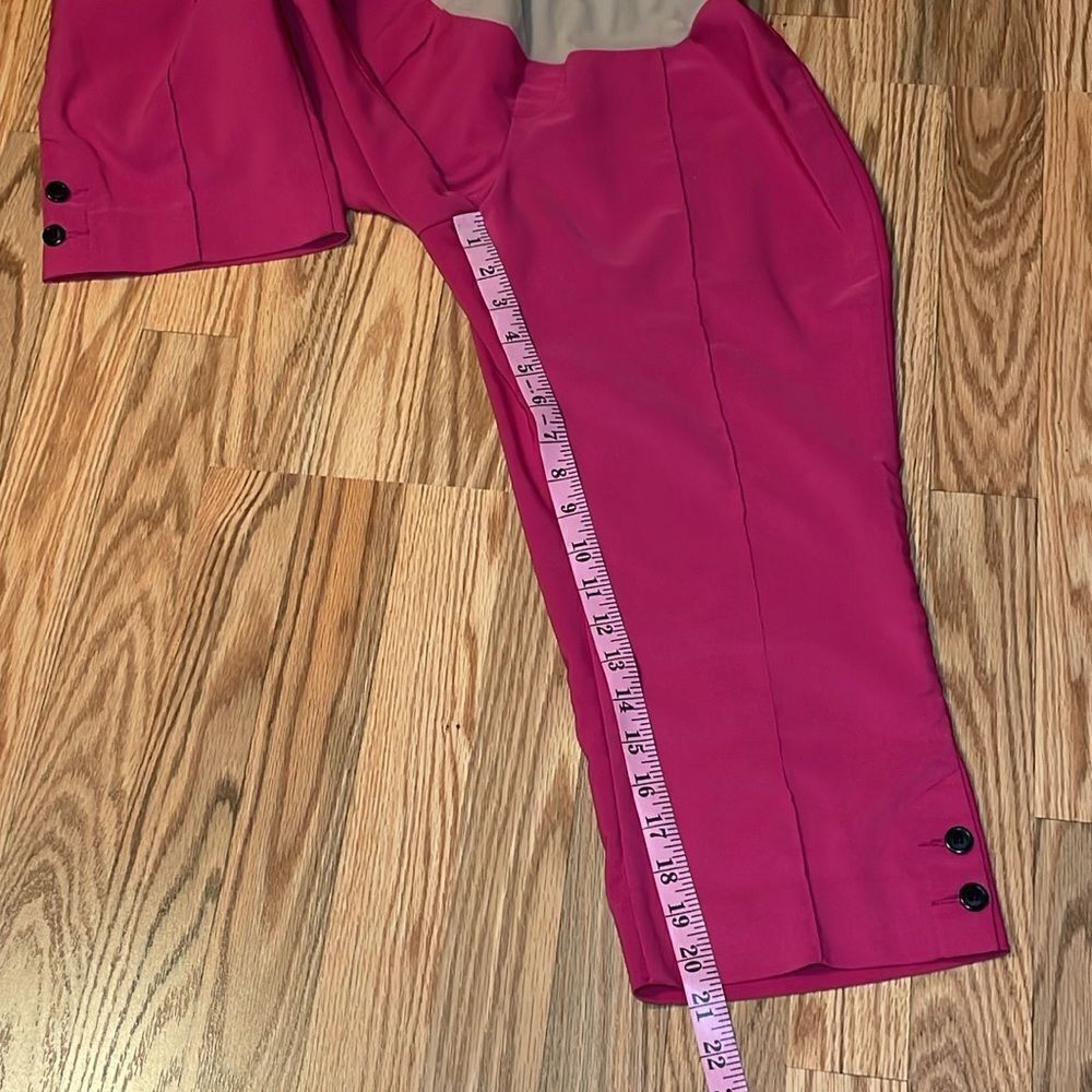 Vintage Hot pink Maternity Capri pants, stretchy capris, Large - Picture 5 of 7